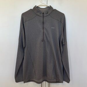 Patagonia zip neck thermal weight, size L, grey
